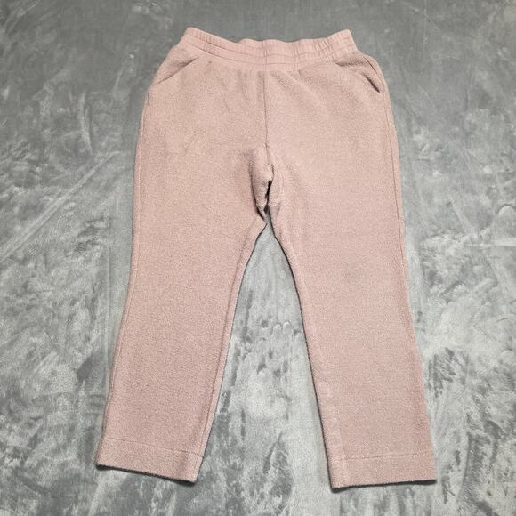 Varley Sweatpants Womens Medium Pink Terry Cloth Athleisure Cozy Casual Lounge - Picture 1 of 9